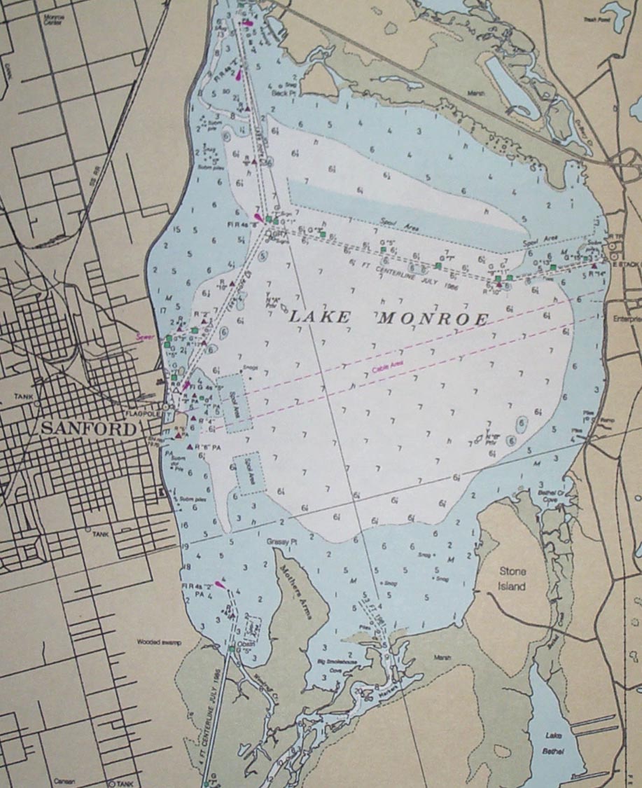 Chart Lake Monroe Sailing Association
